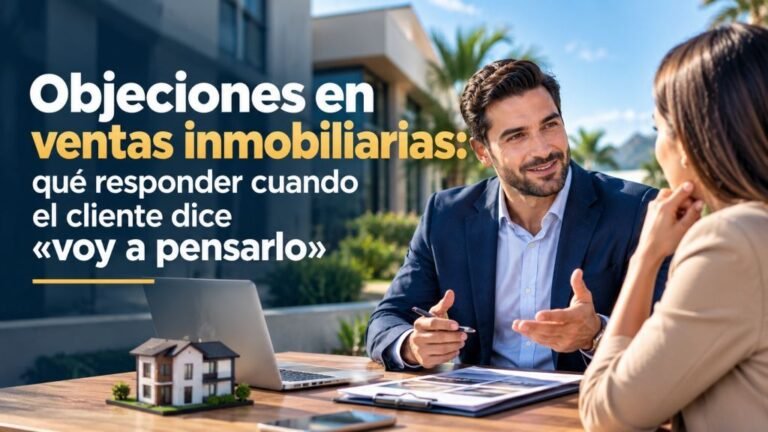 Objeciones en ventas inmobiliarias: qué responder cuando el cliente dice «voy a pensarlo»